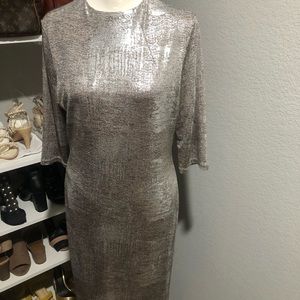 Alice+Olivia Delora metallic dress nwt sz 14